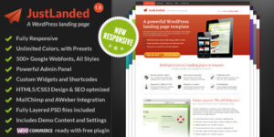 JustLanded - WordPress Landing Page