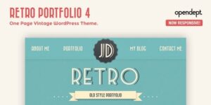 Retro Portfolio - One Page Vintage WordPress Theme