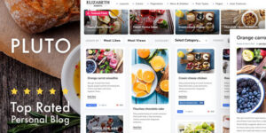 Pluto - Personal Masonry Blog Theme for WordPress