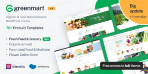 GreenMart – Organic & Food WooCommerce WordPress Theme