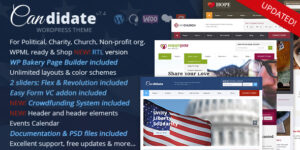 Candidate - Political/Nonprofit/Church WordPress Theme