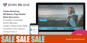 Born To Give - Charity Crowdfunding Responsive WordPress Theme