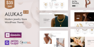Alukas - Modern Jewelry Store WordPress Theme
