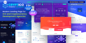 Cryptico - ICO Crypto Landing & Cryptocurrency WordPress Theme​