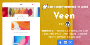Veen - Minimal Lightweight AMP Blog for WordPress