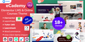 eCademy - Education LMS & Online Coaching Courses WordPress Theme