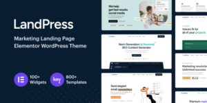 LandPress - Marketing Landing Page Elementor WordPress Theme