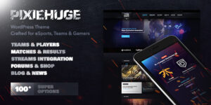 PixieHuge | eSports Gaming Theme For Clans & Organizations