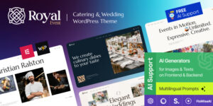 Royal Event | Catering & Wedding Chef Wordpress Theme